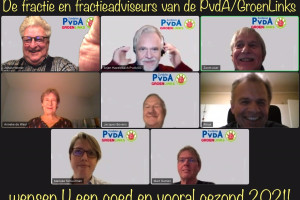 De fractie en fractieadviseurs van de PvdA/GroenLinks wensen u een goed en vooral gezond 2021!